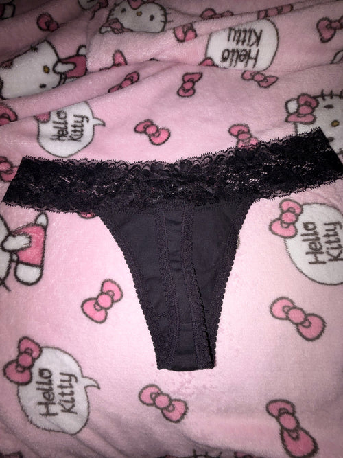Black Lace Thong