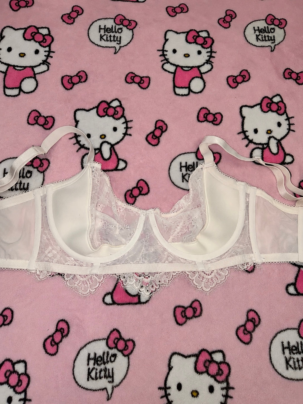 White Lace Bra